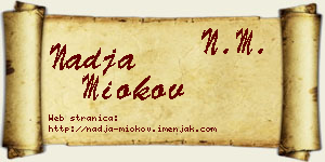 Nadja Miokov vizit kartica